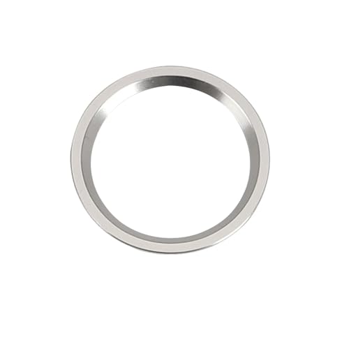 ontto Auto Motor Startknopf Aufkleber Passt für Audi A4 A6 A5 Q5 A7 Q7 Auto Startknopf Abdeckung Zündung Druckknopf Schalter Dekor Aufkleber Auto Interieur Zubehör Ring 1 Stück Silber von ontto