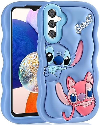 oqpa Schutzhülle für Samsung Galaxy A14 5G, niedliches Cartoon-3D-Charakter-Design, mädchenhafte Handyhüllen für Mädchen, Jungen, Frauen, Teenager, Kawaii, einzigartig, lustig, cool, lustig, Silikon, von oqpa
