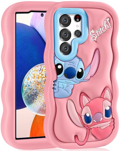 oqpa Schutzhülle für Samsung Galaxy S 22 Ultra 17,3 cm (6,8 Zoll), niedliches Cartoon-3D-Charakter-Design, mädchenhafte Schutzhülle für Mädchen, Frauen, Teenager, Kawaii, einzigartig, lustig, cool, von oqpa