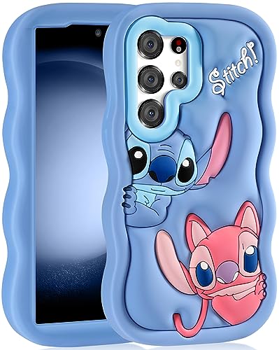 oqpa Schutzhülle für Samsung Galaxy S23 Ultra, süßes Cartoon-3D-Charakter-Design, mädchenhafte Hüllen für Mädchen, Jungen, Frauen, Teenager, Kawaii, einzigartig, lustig, cool, lustig, Silikon, weich, von oqpa