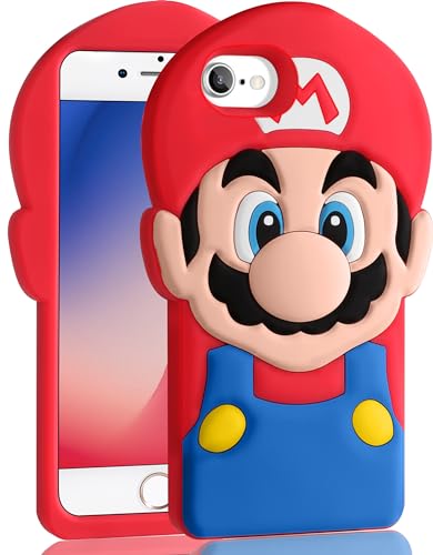 oqpa Schutzhülle für iPhone 8/7/6S/6/SE 2022/SE 2020, niedliches Cartoon-3D-Charakter-Design, für Jungen, Mädchen, Frauen, Teenager, Kawaii, einzigartig, lustig, cool, lustig, Silikon, weich, oqpa Schutzhülle für iPhone 8/7/6S/6/SE 2022/SE 2020, niedliches Cartoon-3D-Charakter-Design, für Jungen, Mädchen, Frauen, Teenager, Kawaii, einzigartig, lustig, cool, lustig, Silikon, weich, von oqpa