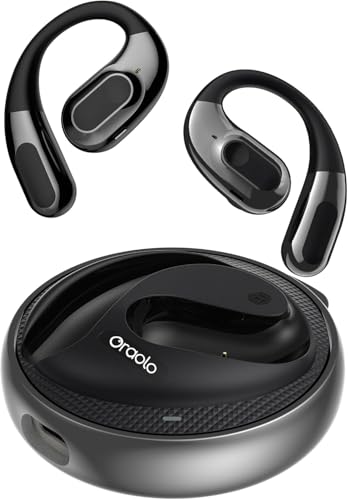 oraolo Offene Ohr Kopfhörer, Open-Ear-Kopfhörer, Drahtlos über Bluetooth 5.4, mit Großem 14,2 mm Treiber, Over-Ear-Buds, 38 Stunden Wiedergabe, wasserdichte Sportkopfhörer zum Laufen oraolo Offene Ohr Kopfhörer, Open-Ear-Kopfhörer, Drahtlos über Bluetooth 5.4, mit Großem 14,2 mm Treiber, Over-Ear-Buds, 38 Stunden Wiedergabe, wasserdichte Sportkopfhörer zum Laufen von oraolo