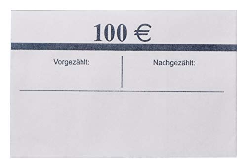 EURO Banderolen 10 Stück für je 20 Banknoten ALLE SORTEN EUR Geldscheinbanderole Geldbündel (10 Stück Grau 20x 5€) von orgaexpert