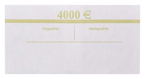 EURO Banderolen 10 Stück für je 20 Banknoten ALLE SORTEN EUR Geldscheinbanderole Geldbündel (10 Stück Grün-Gelb 20x 200€ 1. Serie) von orgaexpert