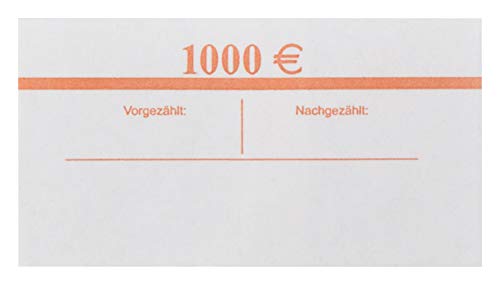 EURO Banderolen 10 Stück für je 20 Banknoten ALLE SORTEN EUR Geldscheinbanderole Geldbündel (10 Stück Orange 20x 50€) von orgaexpert