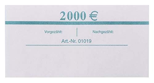 EURO Banderolen 100 EUR Grün 20x 100€ 1.Serie (10-50 - 100 Stück) Geldscheinbanderole für je 20 Banknoten Geldbündel (10) von orgaexpert