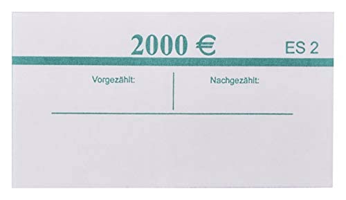 EURO Banderolen 100 EUR Grün 20x 100€ 2.Serie (10-50 - 100 Stück) Geldscheinbanderole für je 20 Banknoten Geldbündel (10) von orgaexpert