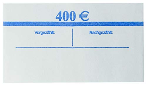 EURO Banderolen 20 EUR Blau 20x 20€ (10-50 - 100 Stück) Geldscheinbanderole für je 20 Banknoten Geldbündel (50) von orgaexpert