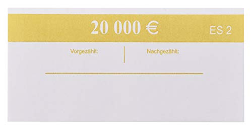 EURO Banderolen 200 EUR Grün-Gelb 100x 200€ 2.Serie (10-50-100 Stück) Geldscheinbanderole für je 100 Banknoten Geldbündel. (10Stück) von orgaexpert