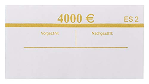 EURO Banderolen 200 EUR Grün-Gelb 20x 200€ 2.Serie (10-50 - 100 Stück) Geldscheinbanderole für je 20 Banknoten Geldbündel (10) von orgaexpert