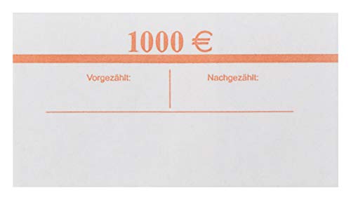 EURO Banderolen 50 EUR Orange 20x 50€ (10-50 - 100 Stück) Geldscheinbanderole für je 20 Banknoten Geldbündel (10) von orgaexpert