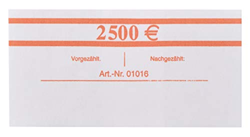 EURO Banderolen 50 EUR Orange 50x 50€ (10-50 - 100 Stück) Geldscheinbanderole für je 50 Banknoten Geldbündel (10) von orgaexpert