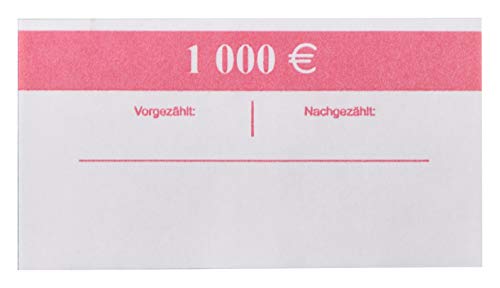 EURO Banderolen 50 Stück für je 100 Banknoten EUR Geldscheinbanderole Geldbündel (50 Stück 100x 10€) von orgaexpert