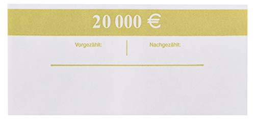 EURO Banderolen 50 Stück für je 100 Banknoten EUR Geldscheinbanderole Geldbündel (50 Stück 100x 200€ 1.Serie) von orgaexpert