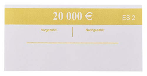 EURO Banderolen 50 Stück für je 100 Banknoten EUR Geldscheinbanderole Geldbündel (50 Stück 100x 200€ 2.Serie) von orgaexpert