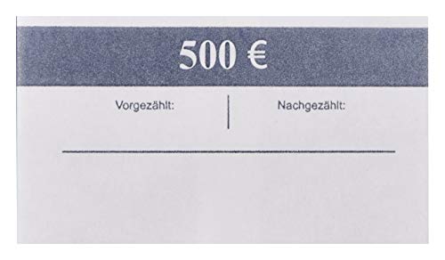 EURO Banderolen 50 Stück für je 100 Banknoten EUR Geldscheinbanderole Geldbündel (50 Stück 100x 5€) von orgaexpert