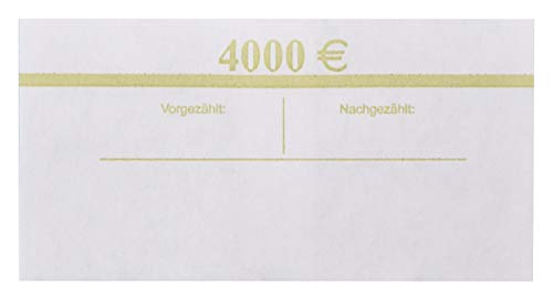 EURO Banderolen 50 Stück für je 20 Banknoten EUR Geldscheinbanderole Geldbündel (50 Stück Grün-Gelb 20x 200€ 1.Serie) von orgaexpert