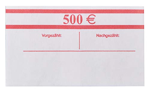 EURO Banderolen 50 Stück für je 50 Banknoten EUR Geldscheinbanderole Geldbündel (50 Stück 50x 10€) von orgaexpert