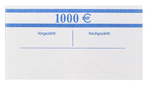 EURO Banderolen 50 Stück für je 50 Banknoten EUR Geldscheinbanderole Geldbündel (50 Stück 50x 20€) von orgaexpert