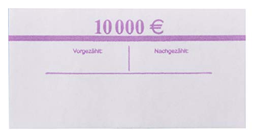 EURO Banderolen 500 EUR Violett 20x 500€ (10-50 - 100 Stück) Geldscheinbanderole für je 20 Banknoten Geldbündel (10) von orgaexpert