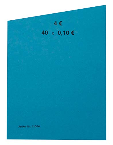 EURO Münzen Handrollpapier 10 Cent Blau EUR Münzrollpapier Kleingeldrolle 10-50 - 100 Stück (10) von orgaexpert