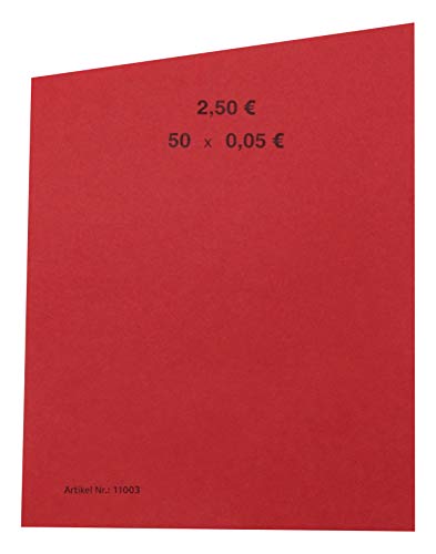 EURO Münzen Handrollpapier 5 Cent Rot EUR Münzrollpapier Kleingeldrolle 10-50 - 100 Stück (10) von orgaexpert