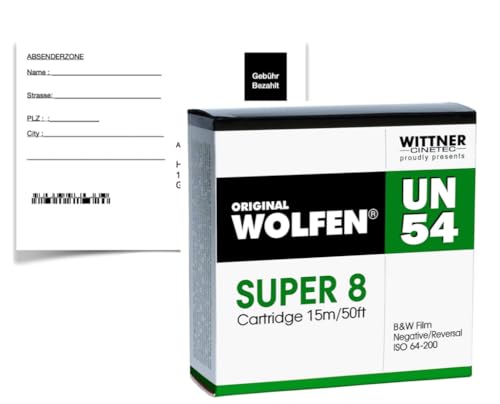 original WOLFEN B+W Negativ Film SUPER 8 ISO 64-200 mit Entwicklung + Scan original WOLFEN B+W Negativ Film SUPER 8 ISO 64-200 mit Entwicklung + Scan von original WOLFEN