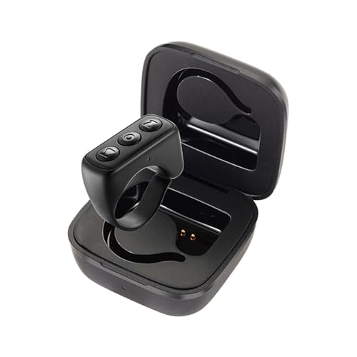 osiuujkw Bluetooth Fernbedienung für Telefon Video Seiten Scrolling, Bluetooth Fernbedienung mit Ladehülle, ABS Scrolling Ring, Schwarz osiuujkw Bluetooth Fernbedienung für Telefon Video Seiten Scrolling, Bluetooth Fernbedienung mit Ladehülle, ABS Scrolling Ring, Schwarz von osiuujkw