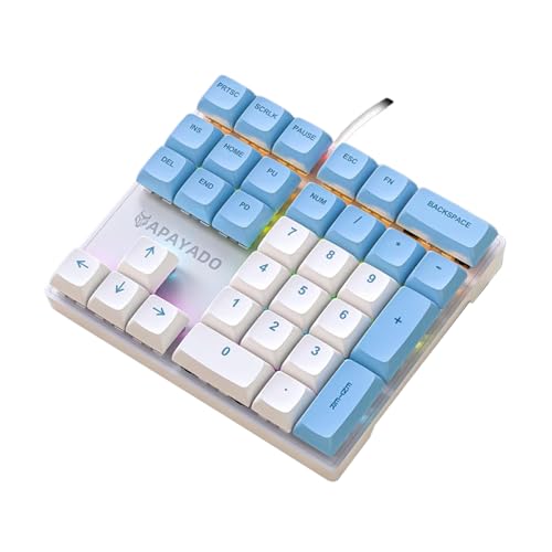 osiuujkw Die mechanische numerische Tastatur K33 verbessert die Eingabegeschwindigkeit und genauigkeit mit echtem mechanischem Foraxis Körper, Plug and Play, Blau und Rotachse von osiuujkw