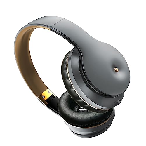osiuujkw Drahtloses Bluetooth kompatibles Kopfhörer Bass Headset mit Mikrofon Tragbares Training mit geräuschunterdrückenden Kopfhörern, Grau von osiuujkw