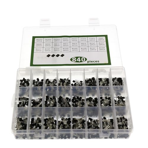 osiuujkw Elektrolytkondensator Transistor to 92 Sortiment, Transistoren Set, Elektronik Kit, sortiertes Kit, 24 Werte Box osiuujkw Elektrolytkondensator Transistor to 92 Sortiment, Transistoren Set, Elektronik Kit, sortiertes Kit, 24 Werte Box von osiuujkw