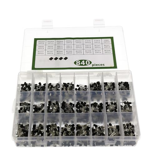osiuujkw Elektrolytkondensator Transistor to 92 Sortiment, Transistoren Set, Elektronik Kit, sortiertes Kit, 24 Werte Box von osiuujkw