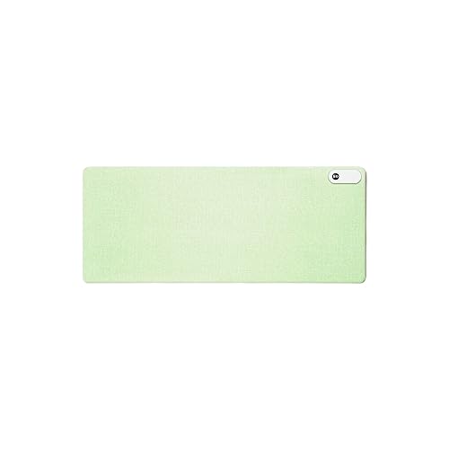 osiuujkw Heizung Mauspad Leder Wasserdicht Mousepad Laptop Temperaturanzeige Matte Mousepads Einfarbige Multifunktionspads, Grün, 60 x 36 cm von osiuujkw