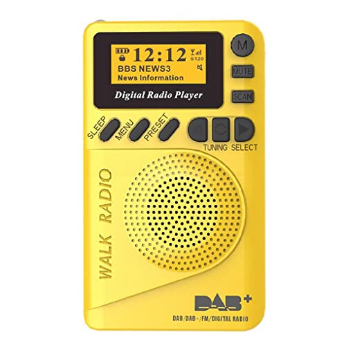 osiuujkw P9 Mini Taschenradio, tragbar, DAB, digital, 1000 mAh, USB, wiederaufladbar, batteriebetrieben, UKW Radios, LCD Display, Lautsprecher, läuft von osiuujkw