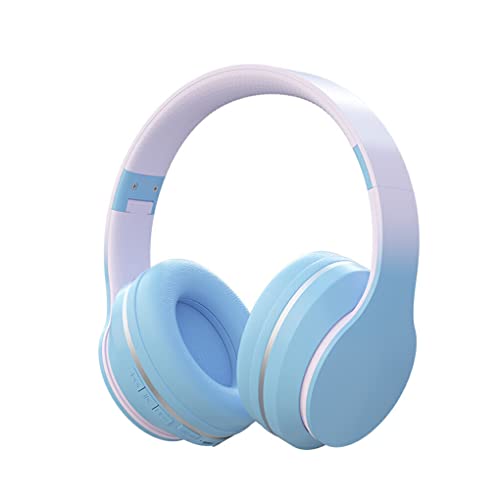 osiuujkw PP Kopfhörer Gaming Einfarbig Ersatz Noise Cancelling Bluetooth kompatibel Schnelle Übertragung Headset Kopfhörer, Blau von osiuujkw