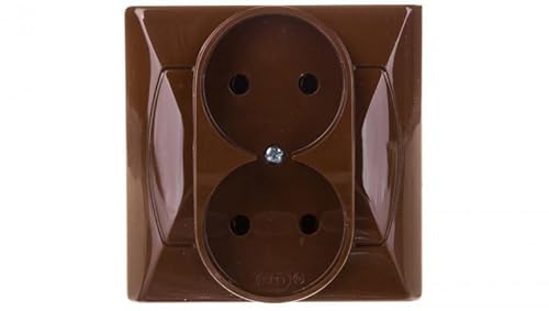 AKCENT Doppelsteckdose b/u braun GP-2A/24 ospel 5907577413828 von OSPEL