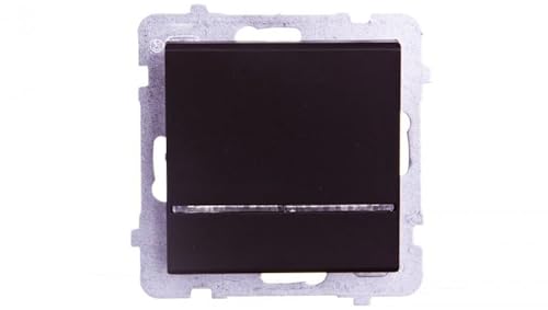 Ospel ŁP-1RS/m/33 Elektroschalter, Schwarz, IP20, 250 V, 16 A, 71 mm, 42 mm von Ospel