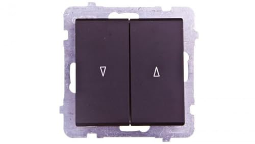 Ospel ŁP-7R/m/33 Elektroschalter, Schwarz, IP20, 250 V, 10 A, 71 mm, 42 mm von OSPEL