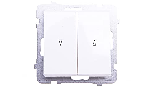 Ospel ŁP-7R/m/00 Elektroschalter, Weiß, IP20, 250 V, 10 A, 71 mm, 42 mm von OSPEL
