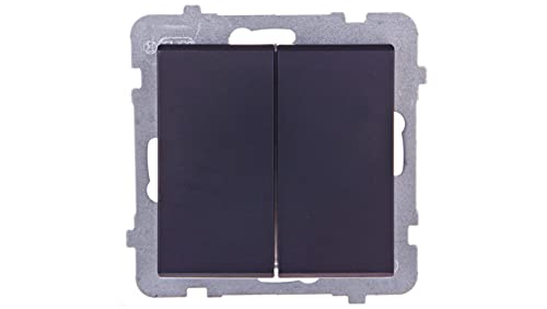 Ospel ŁP-2R/m/33 Elektroschalter, Schwarz, IP20, 250 V, 16 A, 71 mm, 42 mm von OSPEL