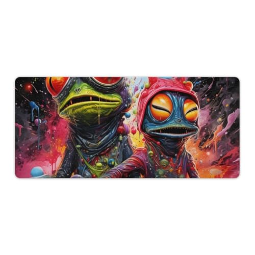 Art Strange Frogs Gaming-Mauspad, große Schreibtischunterlage, personalisiertes Design, erweiterte Schreibtischunterlage, geeignet für Spiele, Büro und Zuhause, 40 x 90 cm Art Strange Frogs Gaming-Mauspad, große Schreibtischunterlage, personalisiertes Design, erweiterte Schreibtischunterlage, geeignet für Spiele, Büro und Zuhause, 40 x 90 cm von ouynngjing