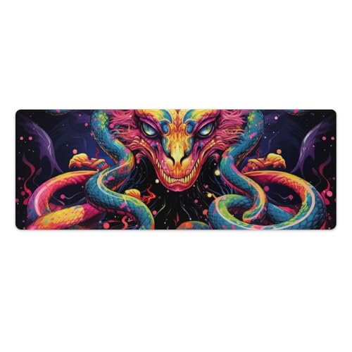 Buntes Art Snake Speed Gaming Mauspad 30x80cm Große Schreibtischunterlage für erhöhte Genauigkeit und Geschwindigkeit Buntes Art Snake Speed Gaming Mauspad 30x80cm Große Schreibtischunterlage für erhöhte Genauigkeit und Geschwindigkeit von ouynngjing