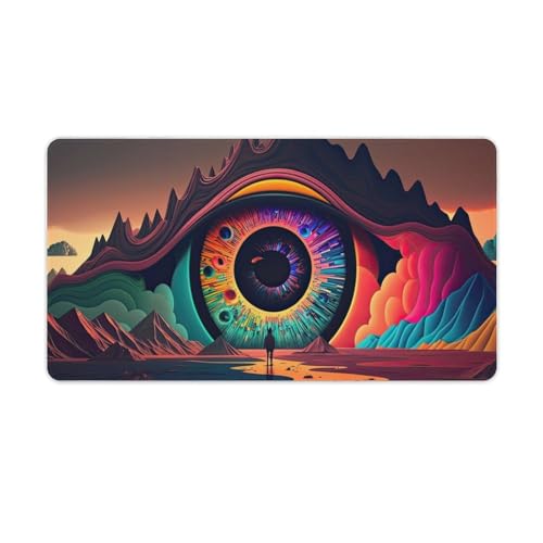 Eye Mountain AI Art Mauspad, erweiterte Schreibtischunterlage, genähte Kanten, rutschfeste Gummiunterseite, Gaming-Mauspad für Büro und Zuhause, 40 x 75 cm Eye Mountain AI Art Mauspad, erweiterte Schreibtischunterlage, genähte Kanten, rutschfeste Gummiunterseite, Gaming-Mauspad für Büro und Zuhause, 40 x 75 cm von ouynngjing