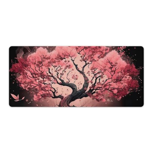 Gaming-Mauspad, groß, 40 x 90 cm, waschbar, Laptop-Schreibtischunterlage, Tastaturmatte, rutschfeste Schreibtischunterlage mit Gummiunterseite für MacBook, PC, Laptop, Büro, Kirschblüten-Abstrakt Gaming-Mauspad, groß, 40 x 90 cm, waschbar, Laptop-Schreibtischunterlage, Tastaturmatte, rutschfeste Schreibtischunterlage mit Gummiunterseite für MacBook, PC, Laptop, Büro, Kirschblüten-Abstrakt von ouynngjing