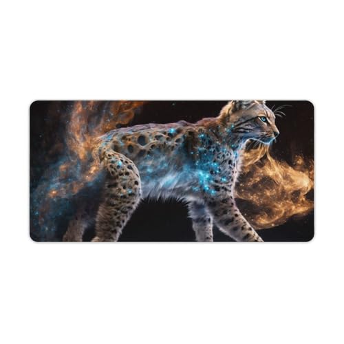 Gaming-Mauspad Animal Lynx Ultra-Schreibtischunterlage mit Nahtkante, rutschfeste Gummiunterseite, Mauspad, 30 x 60 cm Gaming-Mauspad Animal Lynx Ultra-Schreibtischunterlage mit Nahtkante, rutschfeste Gummiunterseite, Mauspad, 30 x 60 cm von ouynngjing