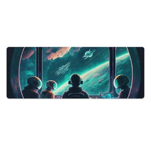 ouynngjing Astronaut Großes Mauspad Gaming xcm Tastatur-Schreibtischmatte mit mm Rutschfester Unterseite für Gaming-Büroarbeit von ouynngjing