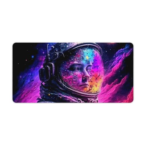 ouynngjing Astronauten-Mauspad, farbenfroh, erweiterte Schreibtischunterlage, genähte Kanten, rutschfeste Gummiunterseite, Gaming-Mauspad für Büro und Zuhause, 30 x 60 cm ouynngjing Astronauten-Mauspad, farbenfroh, erweiterte Schreibtischunterlage, genähte Kanten, rutschfeste Gummiunterseite, Gaming-Mauspad für Büro und Zuhause, 30 x 60 cm von ouynngjing