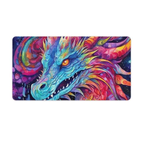 ouynngjing Buntes Drachen-Mauspad, erweiterte Länge, Schreibtischunterlage, Nahtkante, rutschfeste Gummiunterseite, Tastaturpad, Gaming-Mauspad 40 x 75 cm ouynngjing Buntes Drachen-Mauspad, erweiterte Länge, Schreibtischunterlage, Nahtkante, rutschfeste Gummiunterseite, Tastaturpad, Gaming-Mauspad 40 x 75 cm von ouynngjing