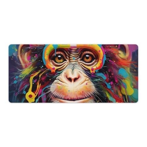 ouynngjing Buntes Graffiti-Affen-Speed-Gaming-Mauspad, 40 x 90 cm, große Schreibtischunterlage für erhöhte Genauigkeit und Geschwindigkeit ouynngjing Buntes Graffiti-Affen-Speed-Gaming-Mauspad, 40 x 90 cm, große Schreibtischunterlage für erhöhte Genauigkeit und Geschwindigkeit von ouynngjing