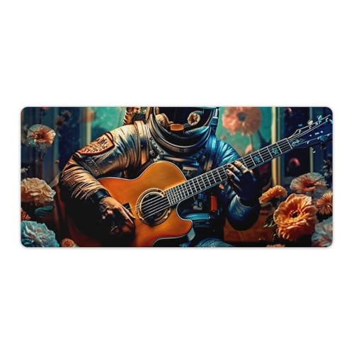 ouynngjing Extra großes Mauspad, Astronaut spielt Gitarre, Gaming-Mauspad, extra langes Tischpad, Büro-Schreibtischpad, 40 x 90 cm ouynngjing Extra großes Mauspad, Astronaut spielt Gitarre, Gaming-Mauspad, extra langes Tischpad, Büro-Schreibtischpad, 40 x 90 cm von ouynngjing